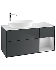 Villeroy und Boch Finion Villeroy und Boch Finion G931GJHG 120cm, cover plate white matt, Emotion, shelves light gray matt lacquer, midnight Blue Matt Lacquer