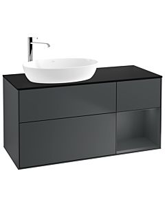 Villeroy und Boch Finion Villeroy und Boch Finion G932HGHG 120cm, cover plate black matt, Emotion, shelves Midnight matt lacquer, Midnight Blue Matt Lacquer