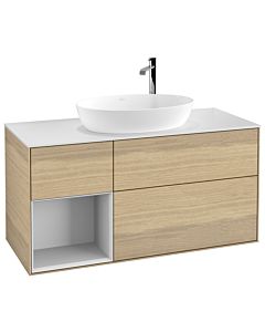 Villeroy und Boch Finion Villeroy und Boch Finion G941MTPC 120cm, cover plate white matt, Emotion, shelves white matt lacquer, Oak Veneer