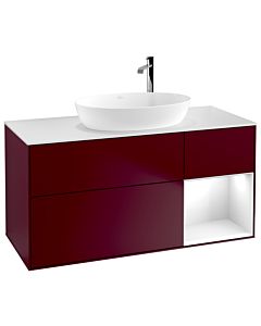 Villeroy und Boch Finion Villeroy und Boch Finion G951GFHB 120cm, cover plate white matt, Emotion, shelves Glossy white lacquer, Peony Matt