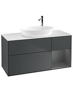 Villeroy und Boch Finion Villeroy und Boch Finion G951GKHG 120cm, cover plate white matt, Emotion, shelves anthracite matt lacquer, midnight Blue Matt Lacquer