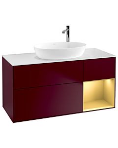 Villeroy und Boch Finion Villeroy und Boch Finion G951HFHB 120cm, cover plate white matt, Emotion, shelves gold matt lacquer, Peony Matt