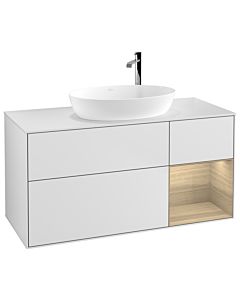 Villeroy und Boch Finion Villeroy und Boch Finion G951PCMT 120cm, cover plate white matt, Emotion, shelves Oak Veneer , white matt lacquer