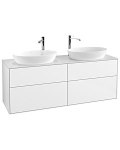 Villeroy und Boch Finion Waschtischunterschrank G96100GF 160x60,3cm, Emotion, Abdeckplatte white matt, Glossy white lacquer