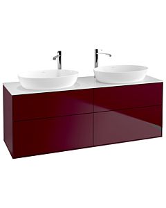 Villeroy und Boch Finion Waschtischunterschrank G96100HB 160x60,3cm, Emotion, Abdeckplatte white matt, Peony Matt