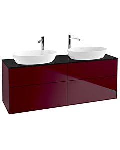 Villeroy und Boch Finion Waschtischunterschrank G96200HB 160x60,3cm, Emotion, Abdeckplatte black matt, Peony Matt