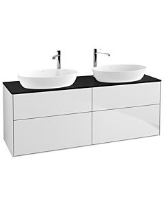 Villeroy und Boch Finion Waschtischunterschrank G96200MT 160x60,3cm, Emotion, Abdeckplatte black matt, White matt lacquer
