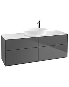 Villeroy und Boch Finion Waschtischunterschrank G97100GK 160x60,3cm, Emotion, Abdeckplatte white matt, Anthracite matt