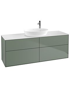 Villeroy und Boch Finion G97100GM 160x60.3cm, Emotion, plaque de recouvrement blanc mat, Olive Matt Lacquer