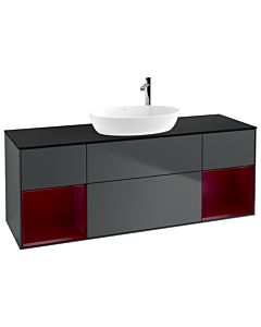 Villeroy und Boch Finion Villeroy und Boch Finion G982HBHG 160cm, cover plate black matt, Emotion, shelves Peony matt lacquer, midnight Blue Matt Lacquer