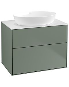 Villeroy und Boch Finion G99100GM 80x60.3cm, Emotion, plaque de recouvrement blanc mat, Olive Matt Lacquer