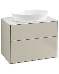 Villeroy und Boch Finion G99100HH 80x60,3cm, Emotion, plaque de recouvrement blanc mat, Sand Matt Lacquer