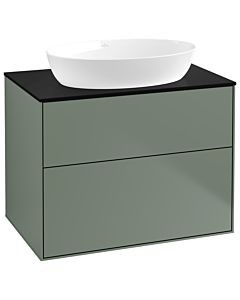 Villeroy und Boch Finion G99200GM 80x60.3cm, Emotion, plaque de recouvrement noir mat, Olive Matt Lacquer