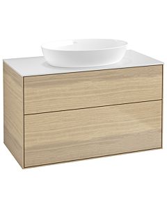 Villeroy und Boch Finion Waschtischunterschrank GA0100PC 100x60,3cm, Emotion, Abdeckplatte white matt, Oak Veneer