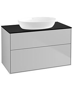 Villeroy und Boch Finion Villeroy und Boch GA0200GJ 100x60.3cm, Emotion, plaque de recouvrement noir mat, gris clair mat