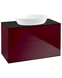 Villeroy und Boch Finion Waschtischunterschrank GA0200HB 100x60,3cm, Emotion, Abdeckplatte black matt, Peony Matt