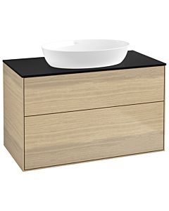 Villeroy und Boch Finion Waschtischunterschrank GA0200PC 100x60,3cm, Emotion, Abdeckplatte black matt, Oak Veneer