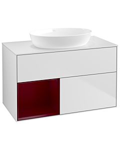 Villeroy und Boch Finion Villeroy und Boch Finion GA11HBMT 100cm, cover plate white matt, Emotion, shelves Peony matt lacquer, white matt lacquer