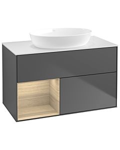 Villeroy und Boch Finion Villeroy und Boch Finion GA11PCGK 100cm, cover plate white matt, Emotion, shelves Oak Veneer , anthracite matt