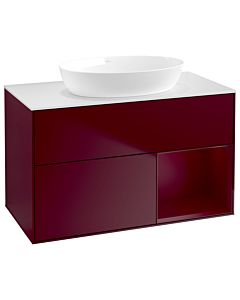Villeroy und Boch Finion Villeroy und Boch Finion GA21HBHB 100cm, cover plate white matt, Emotion, shelves Peony matt lacquer, Peony Matt