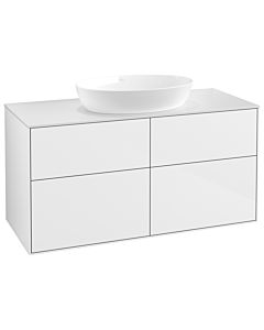 Villeroy und Boch Finion Waschtischunterschrank GA3100GF 120x60,3cm, Emotion, Abdeckplatte white matt, Glossy white lacquer