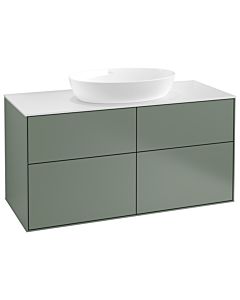 Villeroy und Boch Finion GA3100GM 120x60,3 cm, Emotion, plaque de recouvrement blanc mat, Olive Matt Lacquer