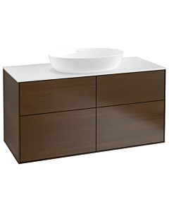 Villeroy und Boch Finion Waschtischunterschrank GA3100GN 120x60,3cm, Emotion, Abdeckplatte white matt, Walnut veneer
