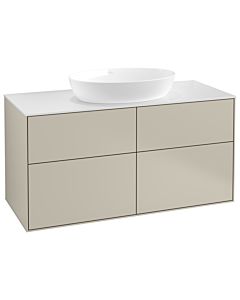 Villeroy und Boch Finion GA3100HH 120x60.3cm, Emotion, plaque de recouvrement blanc mat, Sand Matt Lacquer