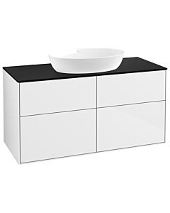 Villeroy und Boch Finion Villeroy und Boch GA3200GF 120x60.3cm, Emotion, plaque de recouvrement noir mat, laqué blanc brillant