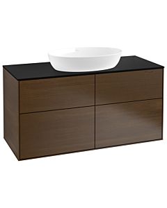 Villeroy und Boch Finion Villeroy und Boch Finion GA3200GN 120x60.3cm, Emotion, cover plate black matt, walnut veneer