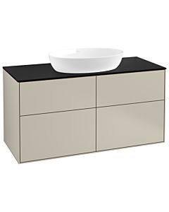 Villeroy und Boch Finion GA3200HH 120x60,3 cm, Emotion, plaque de recouvrement noir mat, Sand Matt Lacquer