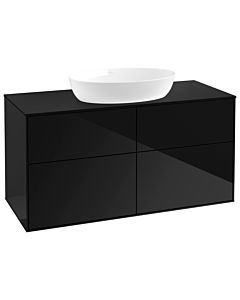 Villeroy und Boch Finion Waschtischunterschrank GA3200PH 120x60,3cm, Emotion, Abdeckplatte black matt, Glossy Black Lacquer