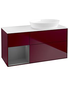 Villeroy und Boch Finion Villeroy und Boch Finion GA41GKHB 120cm, cover plate white matt, Emotion, shelves anthracite matt lacquer, Peony Matt