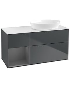 Villeroy und Boch Finion Villeroy und Boch Finion GA41GKHG 120cm, cover plate white matt, Emotion, shelves anthracite matt lacquer, midnight Blue Matt Lacquer