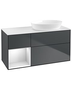 Villeroy und Boch Finion Villeroy und Boch Finion GA41MTHG 120cm, cover plate white matt, Emotion, shelves white matt lacquer, midnight Blue Matt Lacquer