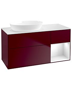 Villeroy und Boch Finion Villeroy und Boch Finion GA51GFHB 120cm, cover plate white matt, Emotion, shelves Glossy white lacquer, Peony Matt