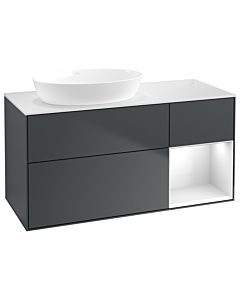 Villeroy und Boch Finion Waschtischunterschrank GA51GFHG 120cm, Abdeckplatte white matt, Emotion, Regale Glossy white lacquer, Midnight Blue Matt Lacquer