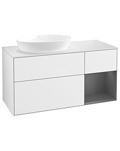 Villeroy und Boch Finion Villeroy und Boch Finion GA51GKGF 120cm, cover plate white matt, Emotion, shelves anthracite matt lacquer, glossy white lacquer