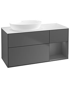 Villeroy und Boch Finion Villeroy und Boch Finion GA51GKGK 120cm, cover plate white matt, Emotion, shelves anthracite matt lacquer, anthracite matt