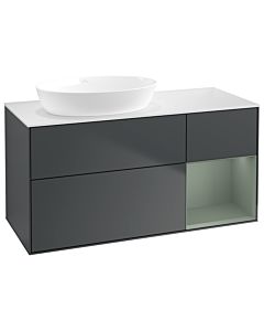 Villeroy und Boch Finion Villeroy und Boch Finion GA51GMHG 120cm, cover plate white matt, Emotion, shelves olive matt lacquer, midnight Blue Matt Lacquer