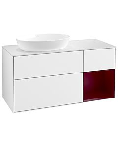 Villeroy und Boch Finion Villeroy und Boch Finion GA51HBGF 120cm, cover plate white matt, Emotion, shelves Peony matt lacquer, glossy white lacquer