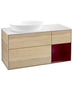 Villeroy und Boch Finion Villeroy und Boch Finion GA51HBPC 120cm, cover plate white matt, Emotion, shelves Peony matt lacquer, Oak Veneer