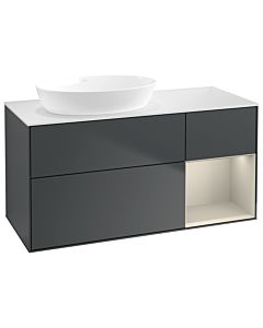 Villeroy und Boch Finion Villeroy und Boch Finion GA51HHHG 120cm, cover plate white matt, Emotion, shelves sand matt lacquer, midnight Blue Matt Lacquer