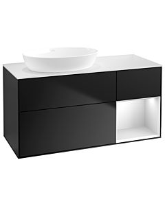 Villeroy und Boch Finion Villeroy und Boch Finion GA51MTPD 120cm, cover plate white matt, Emotion, shelves white matt lacquer, black matt lacquer