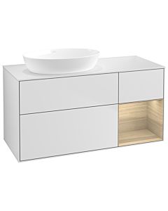 Villeroy und Boch Finion Villeroy und Boch Finion GA51PCMT 120cm, cover plate white matt, Emotion, shelves Oak Veneer , white matt lacquer