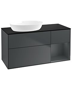 Villeroy und Boch Finion Villeroy und Boch Finion GA52HGHG 120cm, cover plate black matt, Emotion, shelves Midnight matt lacquer, Midnight Blue Matt Lacquer