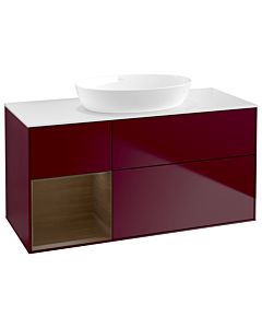 Villeroy und Boch Finion Villeroy und Boch Finion GA61GNHB 120cm, cover plate white matt, Emotion, shelves Walnut Veneer , Peony Matt