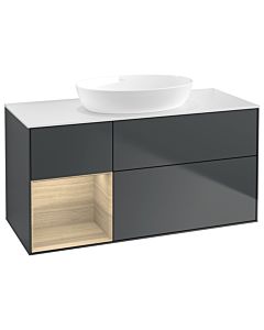Villeroy und Boch Finion Villeroy und Boch Finion GA61PCHG 120cm, cover plate white matt, Emotion, shelves Oak Veneer , Midnight Blue Matt Lacquer