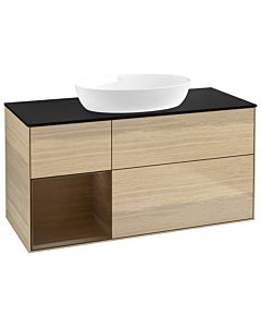 Villeroy und Boch Finion Villeroy und Boch Finion GA62GNPC 120cm, cover plate black matt, Emotion, shelves Walnut Veneer , Oak Veneer