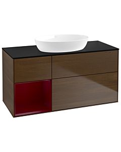 Villeroy und Boch Finion Villeroy und Boch Finion GA62HBGN 120cm, cover plate black matt, Emotion, shelves Peony matt lacquer, Peony veneer